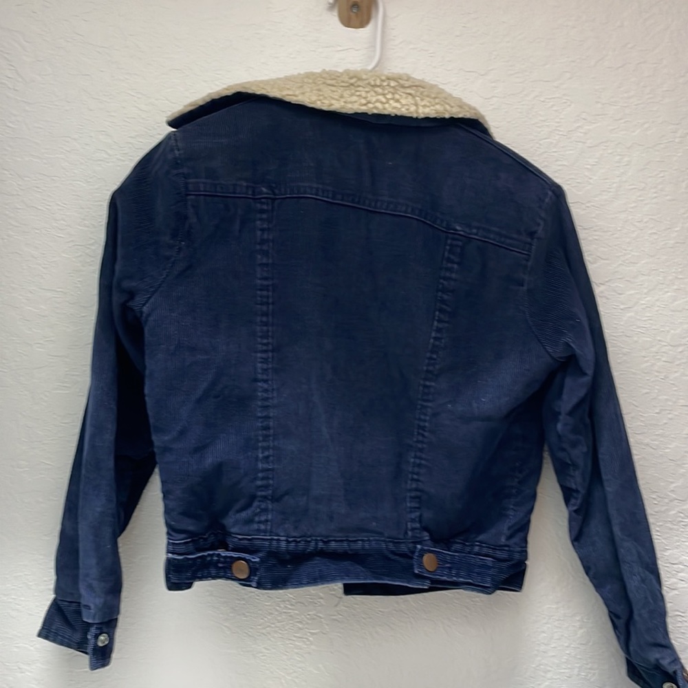 Vintage Blue Corduroy Jacket with Fuzz - Picture 2 of 2